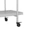 Martha Stewart Liam 2-Tier Gray Mobile Office Storage and Printer Cart w/Brushed Nickel Frame NAN-JH-17107-GY-MS - alternate 8